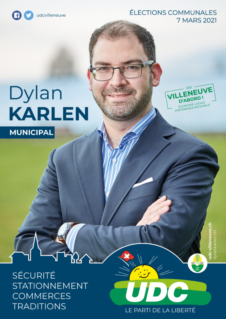 Affiche de campagne - Dylan Karlen à la Municipalité 2021